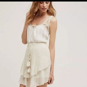 Anthropologie Vanessa Virginia Strappy Godess tank Top Cutwork Gauze Sz 4